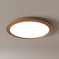 Modern Round Ceiling Light With Golden Frame And Bright White Light 3d model