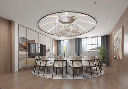 New Chinese Room Hotel Catering Box 3d model