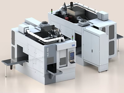 Advanced Industrial Automation Machinery With Control Systems And Mechanical Components 3d model