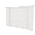White Decorative Wall With Minimalist Style Lines And Borders For Interior Design