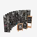 Commercial Chalkboard Menu Display Equipment With Various Styles And Wooden Stands