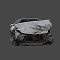 Destroyed car 3d model