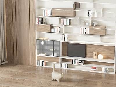 Modern bookcase model