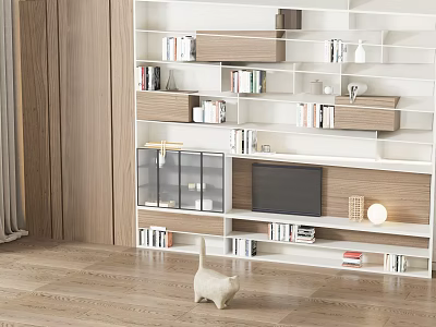Modern bookcase 3d model