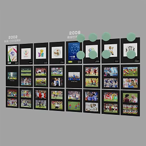 Modern Photo Wall World Cup Poster Photos 3d model