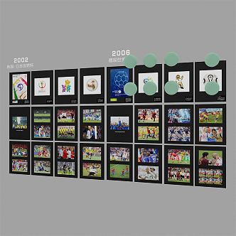 Modern Photo Wall World Cup Poster Photos 3d model