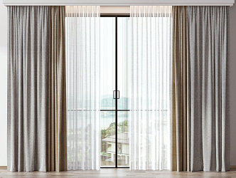 Modern Curtains 3d model