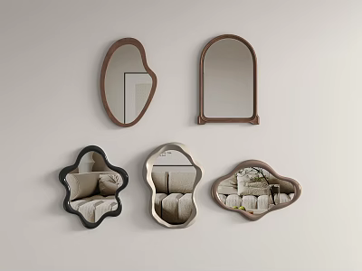 Ancient Silent Mirror Bathroom Mirror Decorative Mirror 3d model