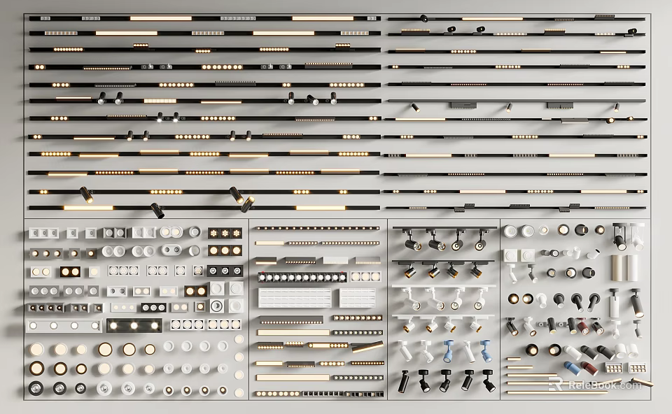 Downlights and Spotlights Complete Range Assorted Designs Sizes for Home Commercial Lighting 3d model 