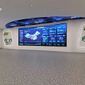 Modern Cultural Center Interior With Digital Display And Data Visualization Exhibits 3d model