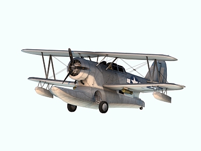 Modern aircraft World War II fighter 3d model