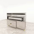 Stainless Steel Functional Cart With Grill And Mobile Wheels For Commercial Use
