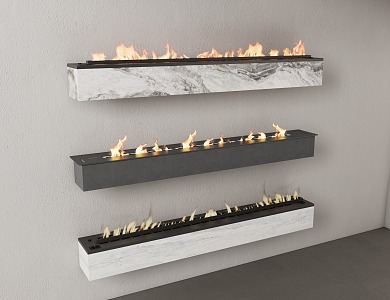 modern fireplace alcohol fireplace flame 3d model