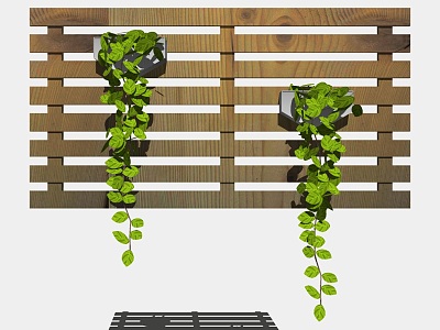 Modern decorative plant shelf model