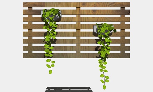 Modern decorative plant shelf 3d model