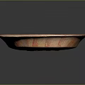 Traditional Carved Circular Plate with Red Dragon Pattern and Decorative Border