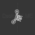 Smart Quadcopter Drone with Four Rotors LED Light Rings Stable Landing Gear and Camera