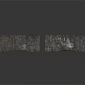 Weathered Concrete Road Barriers With Textured Surface And Metal Rings