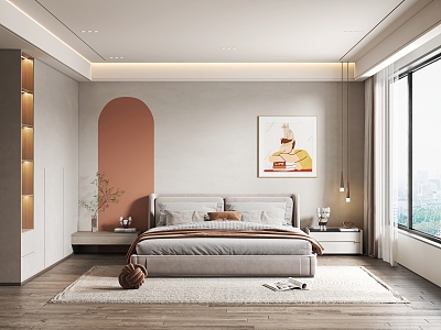 Silent Bedroom Cream Bedroom 3d model