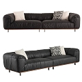 Modern Light Luxury Patent Leather Sofa 3d model