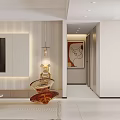 Modern Living And Dining Room Interior Design With TV Wall Art Decorative Chair And Lighting