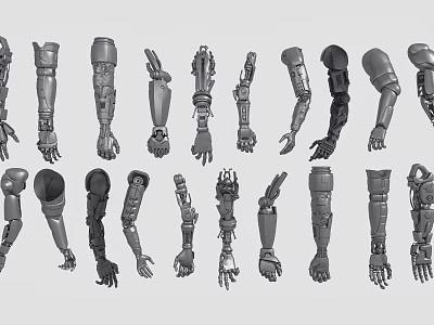 Various Industrial Mechanical Arms With Different Design Models And Functional Components 3d model