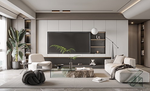 modern living room 3d model