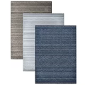 Square Area Rugs Brown Light Gray Navy Blue Striped Pattern Home Decor 3d model