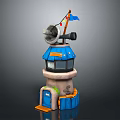 Tower defense sentry tower air defense watchtower observatory tower loft 3d model