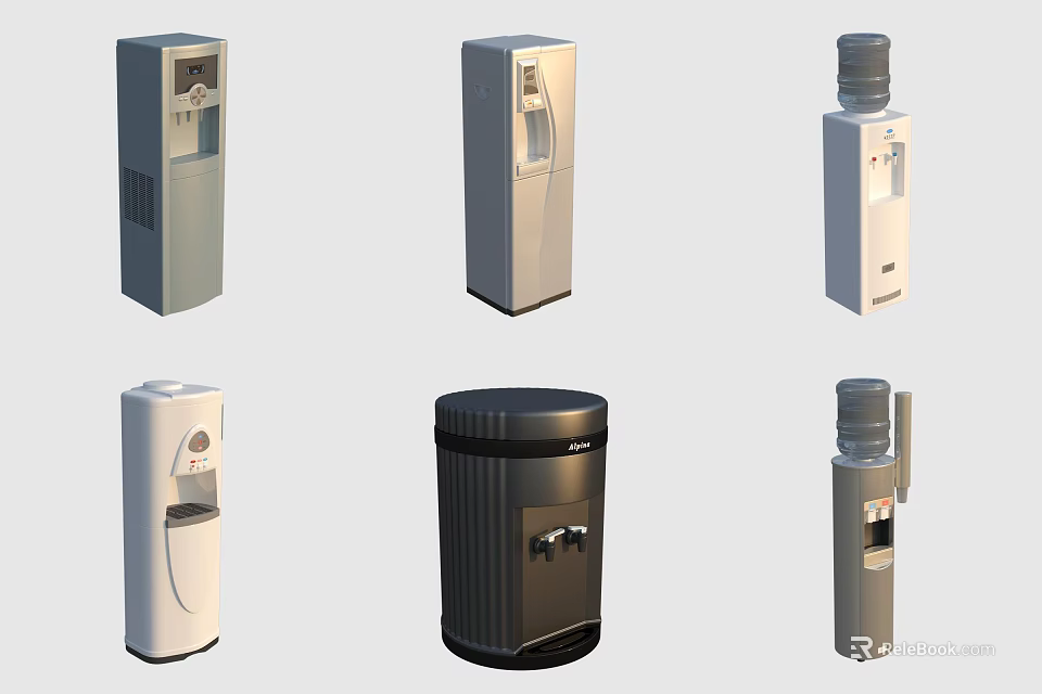 Water Dispensers Various Styles And Colors For Home Office Daily Use 3d model 