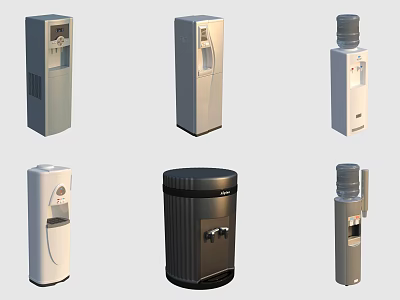 Water Dispensers Various Styles And Colors For Home Office Daily Use 3d model