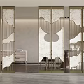 New Chinese-style screen partition 3d model