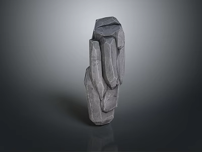 Natural Stone Sculpture With Rough Surface And Irregular Natural Texture Design 3d model