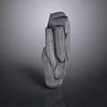 Natural Stone Sculpture With Rough Surface And Irregular Natural Texture Design