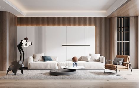 modern living room 3d model