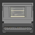 Vintage Portable Computer Classic Design Featuring Screen Displaying Yellow Text And Black Key Keyboard 3d model