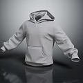 Comfortable Gray Casual Hoodie With Hood Long Sleeves And Front Pocket