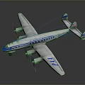 Vintage Air France Paris Model Airplane With Propellers For Aerospace