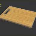 Bamboo Cutting Board With Handle Hole And Smooth Surface For Kitchen Household Use 3d model