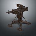 Browning machine gun Browning Gatling White 3d model