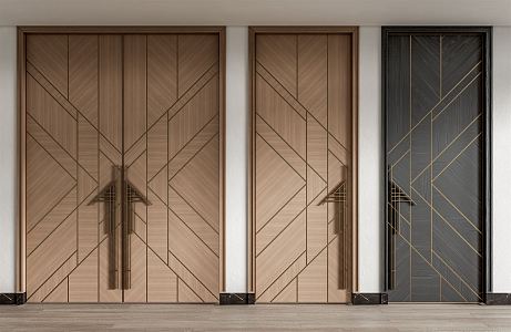 Light Luxury Double Door 3d model