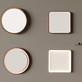 Modern Round And Square Ceiling Lights With Metal Frame For Home Interior Design 3d model