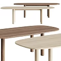 Modern Wooden Dining Tables Design With Light And Dark Wood Finishes And Various Shapes
