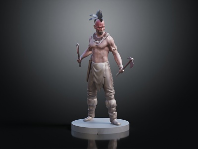 modern man indians aboriginal people 3d model