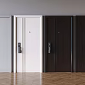 Modern Hinged Doors in White and Dark Brown Designs with Handles and Locks