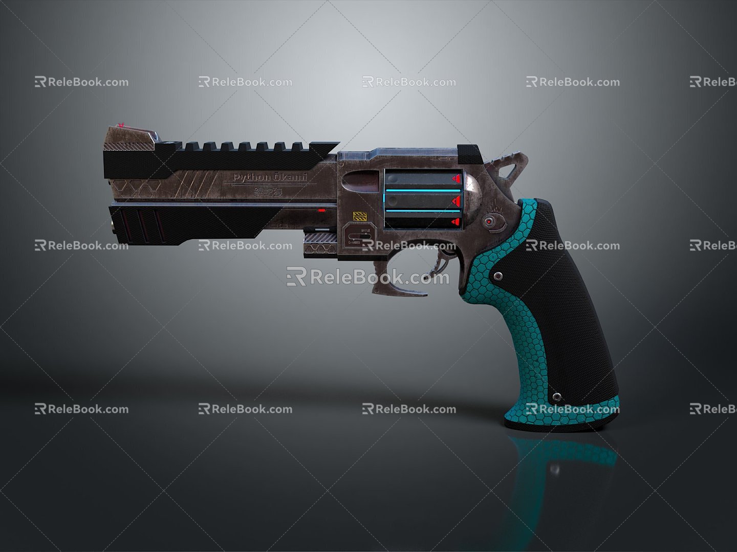 revolver revolver pistol semi-automatic pistol automatic pistol modern weapon hot weapon 3d model