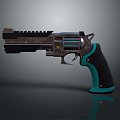 revolver revolver pistol semi-automatic pistol automatic pistol modern weapon hot weapon 3d model