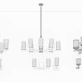 Modern Lighting Combinations With Pendant Lights And Wall Sconces Brass Metal Design