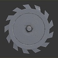 Modern gear saw blade serration 3d model