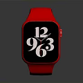 Modern Red Smartwatch With Digital Dial Display And Comfortable Silicone Strap